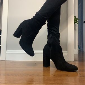 Suede Heeled Ankle Boots